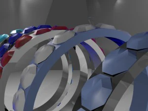 rings with emeralds 3D Model