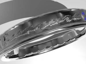 каблучка з 4 смарагдами з письмовим скарбом 3D Модель