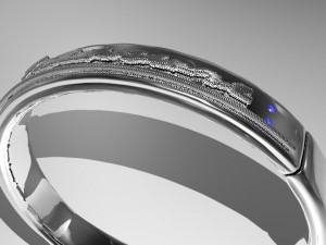 ring with 4 emeralds with written treasure Model 3D