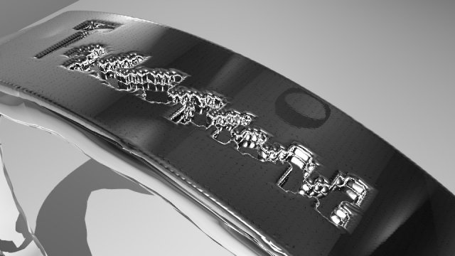 ring with internal embossing written treasure 3D Model .c4d .max .obj .3ds .fbx .stl .blend 