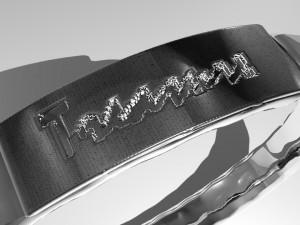 ring with internal embossing written treasure 3D Model