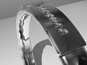 ring with internal embossing written treasure 3D Model