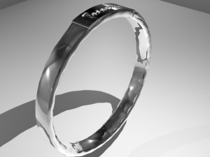 ring with internal embossing written treasure 3D Model