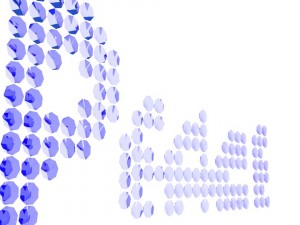 word peace written with blue emeralds Model 3D