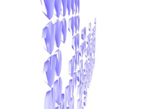 word peace written with blue emeralds Model 3D