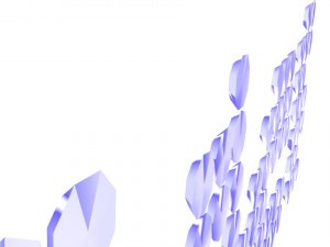 word peace written with blue emeralds Model 3D