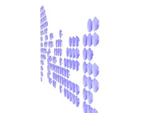 word peace written with blue emeralds Model 3D