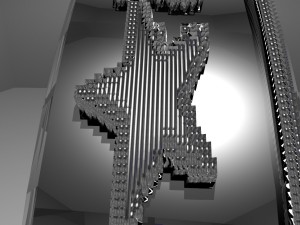 silver ring design with peace relief Model 3D
