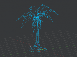 low poly palm tree island Modello 3D