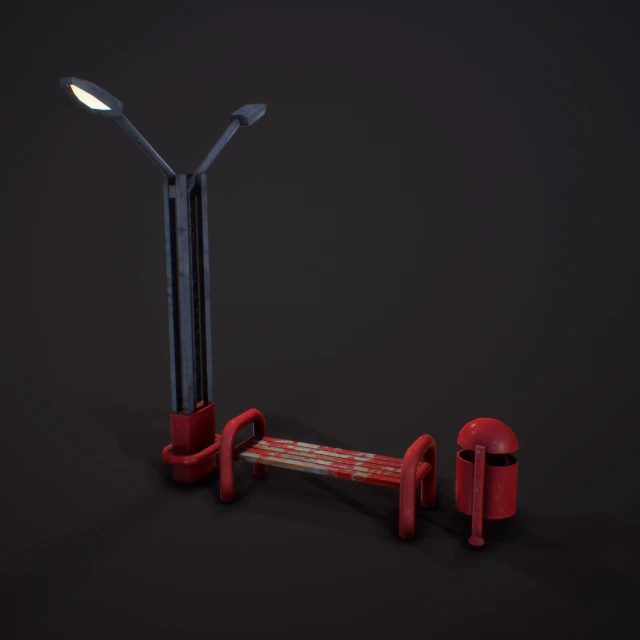 modernes Requisitenpaket 3D Modell .c4d .max .obj .3ds .fbx .stl .blend 