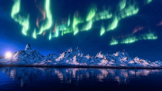 mountain aurora borealis 3D Model .c4d .max .obj .3ds .fbx .stl .blend 