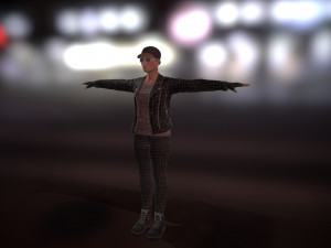 pbr rigged animated female character 3Dモデル