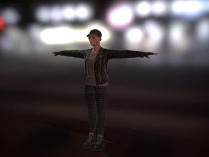 pbr rigged animated female character 3D Model