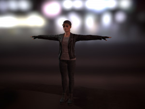 pbr rigged animated female character 3Dモデル
