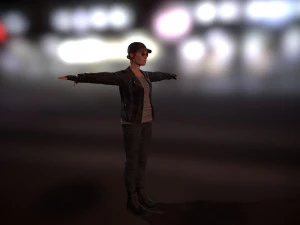 pbr rigged animated female character 3D Model