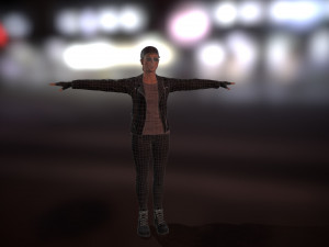 pbr rigged animated female character 3Dモデル