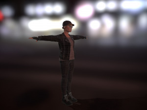 pbr rigged animated female character 3Dモデル