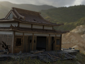 ancient temple ruins Model 3D