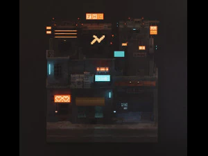 sci-fi street apartment 3D Model