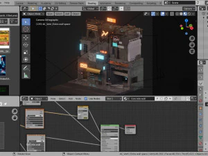 sci-fi street apartment 3D Model