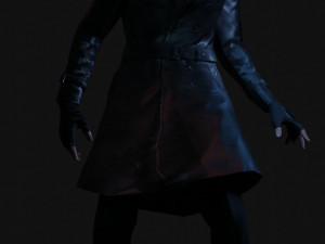 game-ready detective rigged and animated 3D मॉडल