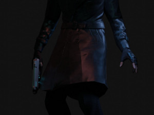 game-ready detective rigged and animated 3D मॉडल
