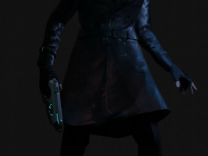 game-ready detective rigged and animated 3D मॉडल