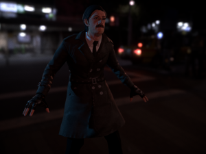 game-ready detective rigged and animated 3D मॉडल