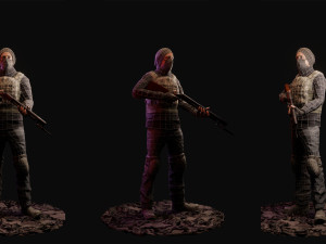 game-ready pbr post-apocalyptic survivor 3Dモデル