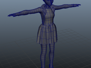 character girl Model 3D