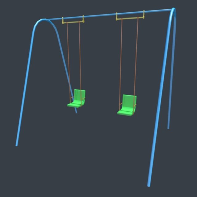 childrens swing Modelo 3D .c4d .max .obj .3ds .fbx .stl .blend 