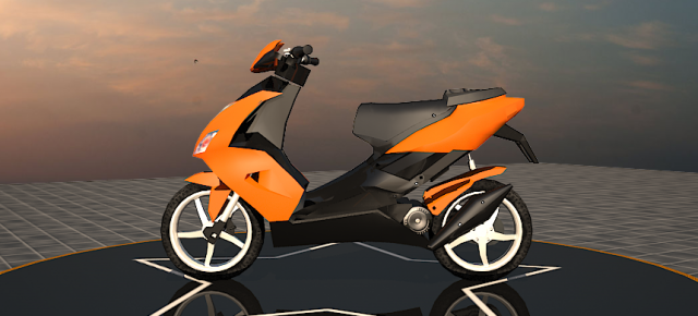 scooty 3d model 3D Model .c4d .max .obj .3ds .fbx .stl .blend 