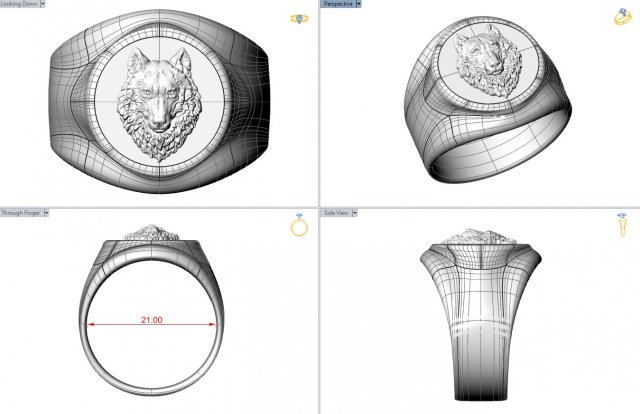 ring volf Modelo de Impressão 3D .c4d .max .obj .3ds .fbx .stl .blend 