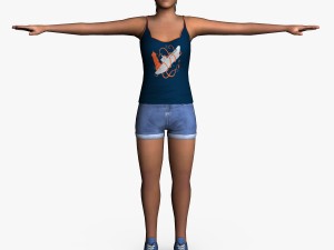 casual female 01 3D 모델