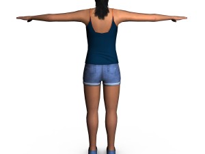 casual female 01 3D 모델