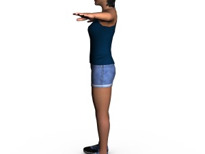 casual female 01 3D 모델