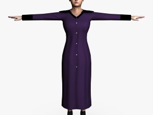 casual female 02 3D Model