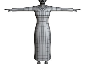 casual female 02 3D Model