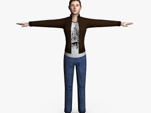 casual female 03 3D Model