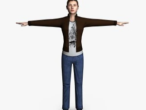 випадкова жінка 03 3D Модель