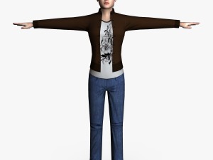 casual female 03 Modèle 3D