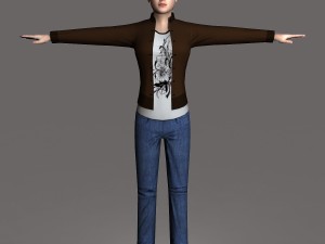 casual female 03 Modèle 3D