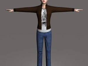 casual female 03 3D Model