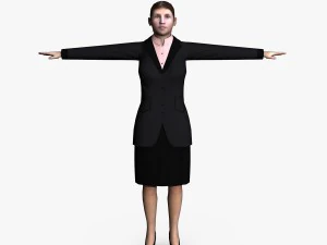 l&auml;ssig weiblich 04 3D Modell