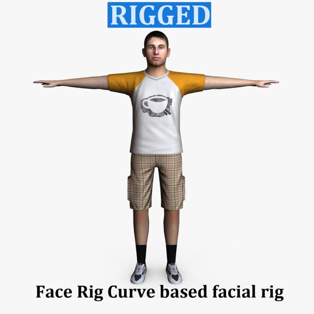 casual male 05 3D Модель .c4d .max .obj .3ds .fbx .stl .blend 
