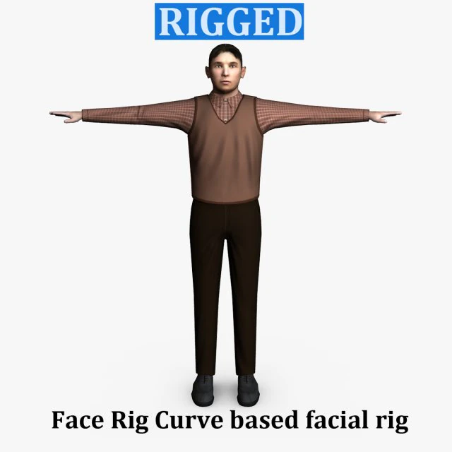 casual male 06 3D Model .c4d .max .obj .3ds .fbx .stl .blend