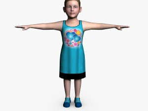 child female 01 3D Model