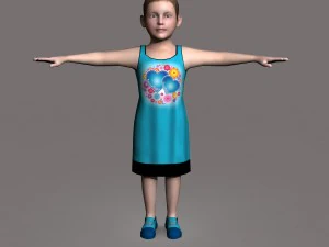 child female 01 3D Model