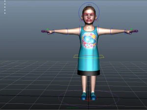 child female 01 3D Model