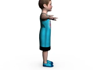 child female 01 3D Model